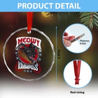 Xmas Krampus Cat Crystal Glass Ornament Meowy Krampuss Black Cat TS09