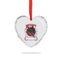 Xmas Krampus Cat Heart Crystal Glass Ornament Meowy Krampuss Black Cat - Wonder Print Shop