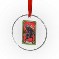 Xmas Krampus Crystal Glass Ornament American Traditional Tarot Card TS09