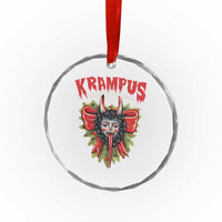 Xmas Krampus Crystal Glass Ornament Season Greeting Coquette Bow Krampus TS09