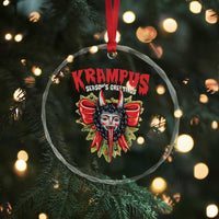 Xmas Krampus Crystal Glass Ornament Season Greeting Coquette Bow Krampus TS09