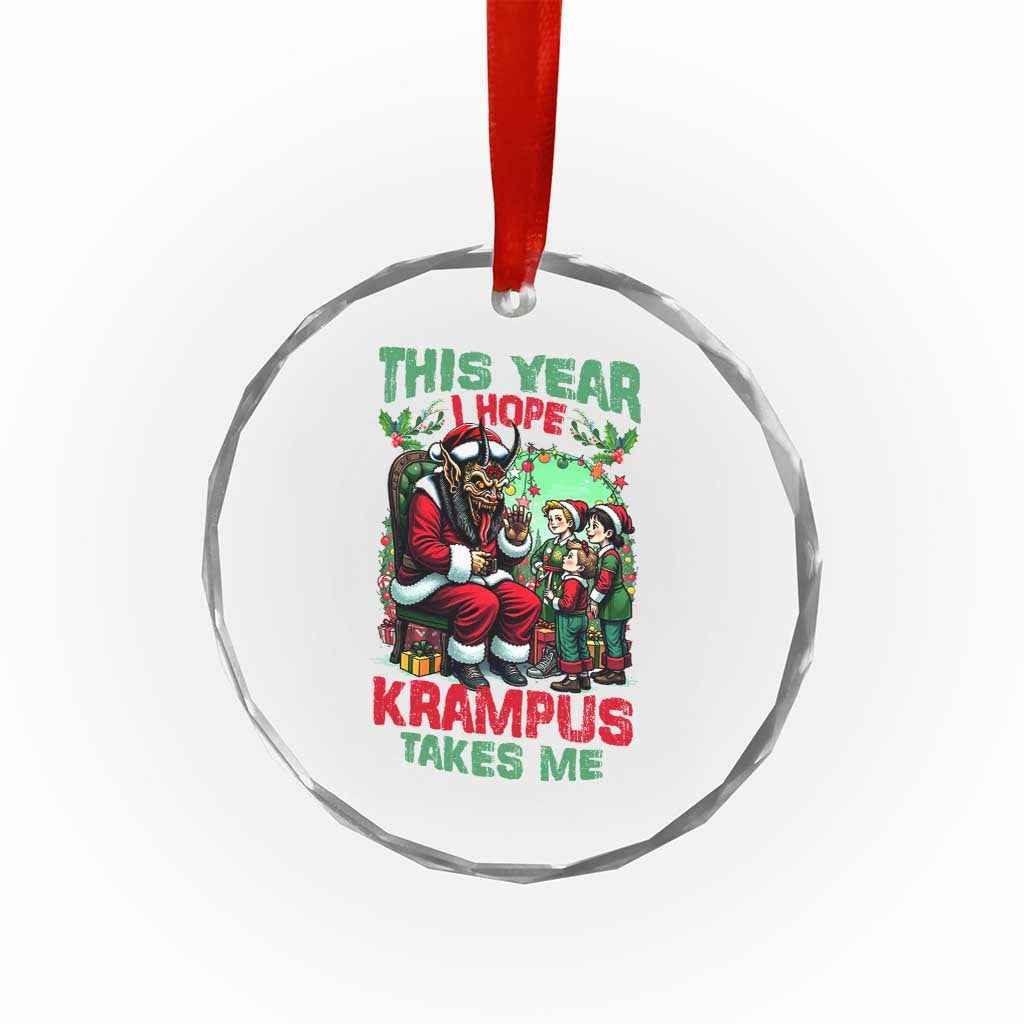 Xmas Krampus Crystal Glass Ornament This Year I Hope Krampus Takes Me TS09
