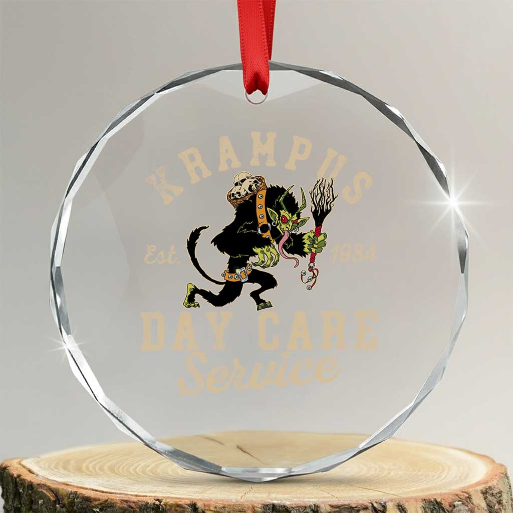 Xmas Krampus Day Care Service Crystal Glass Ornament TS09