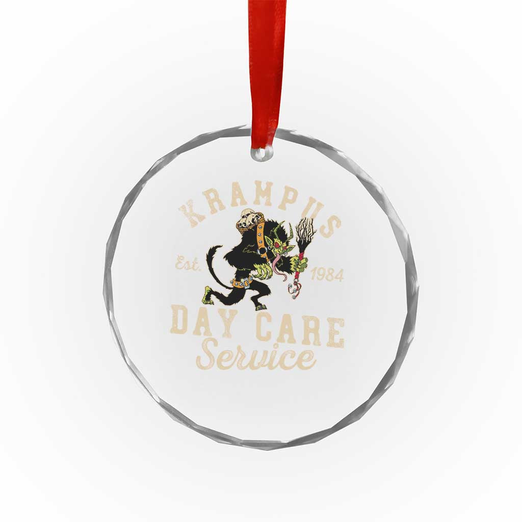 Xmas Krampus Day Care Service Crystal Glass Ornament TS09