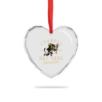 Xmas Krampus Day Care Service Heart Crystal Glass Ornament - Wonder Print Shop