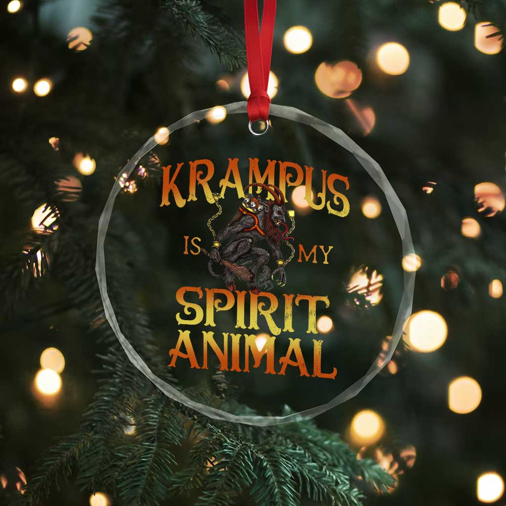 Xmas Krampus is My Spirit Animal Crystal Glass Ornament TS09
