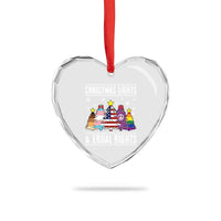 Xmas Lights Equal Rights Ugly Sweater Activism Gift Heart Crystal Glass Ornament - Wonder Print Shop