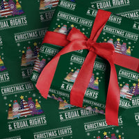 Xmas Lights Equal Rights Ugly Sweater Activism Gift Wrapping Paper Roll - Wonder Print Shop