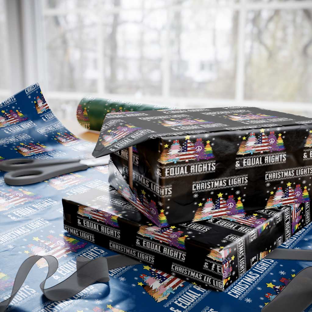 Xmas Lights Equal Rights Ugly Sweater Activism Gift Wrapping Paper Roll - Wonder Print Shop