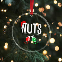 Xmas Matching Couple Crystal Glass Ornament Chestnuts Xmas Funny Nuts TS02