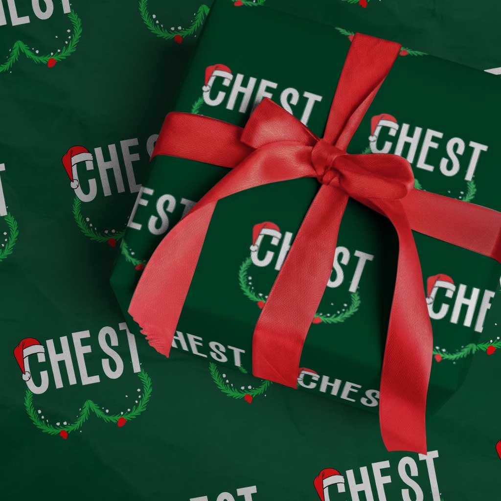 Xmas Matching Couple Wrapping Paper Roll Chestnuts Funny Xmas Chest
