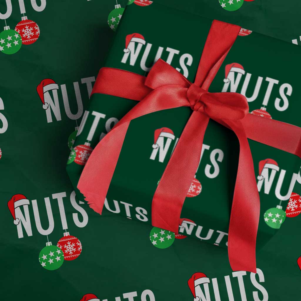 Xmas Matching Couple Wrapping Paper Roll Chestnuts Funny Xmas Nuts
