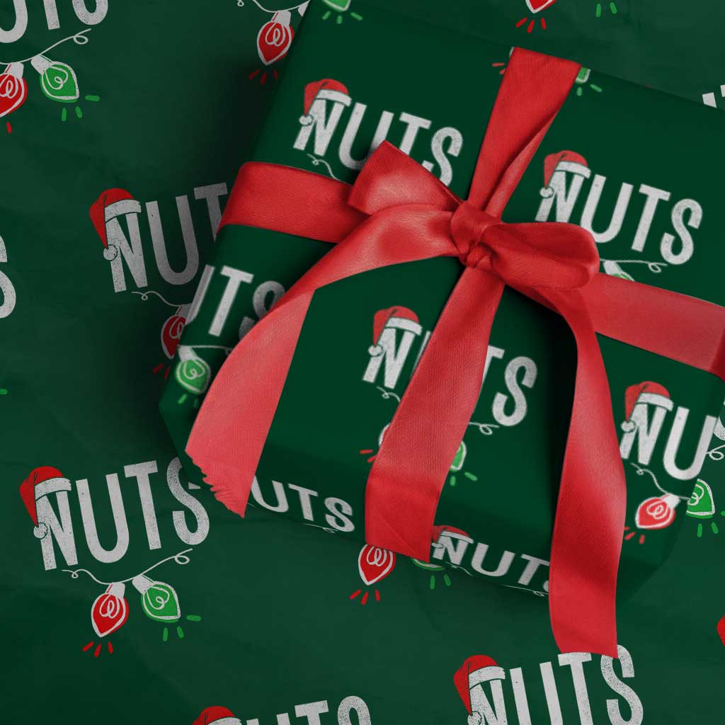 Xmas Matching Couple Wrapping Paper Roll Chestnuts Xmas Funny Nuts