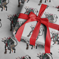 Xmas Merry Krampus Wrapping Paper Roll Naughty Horror Evil Xmas Psychobilly