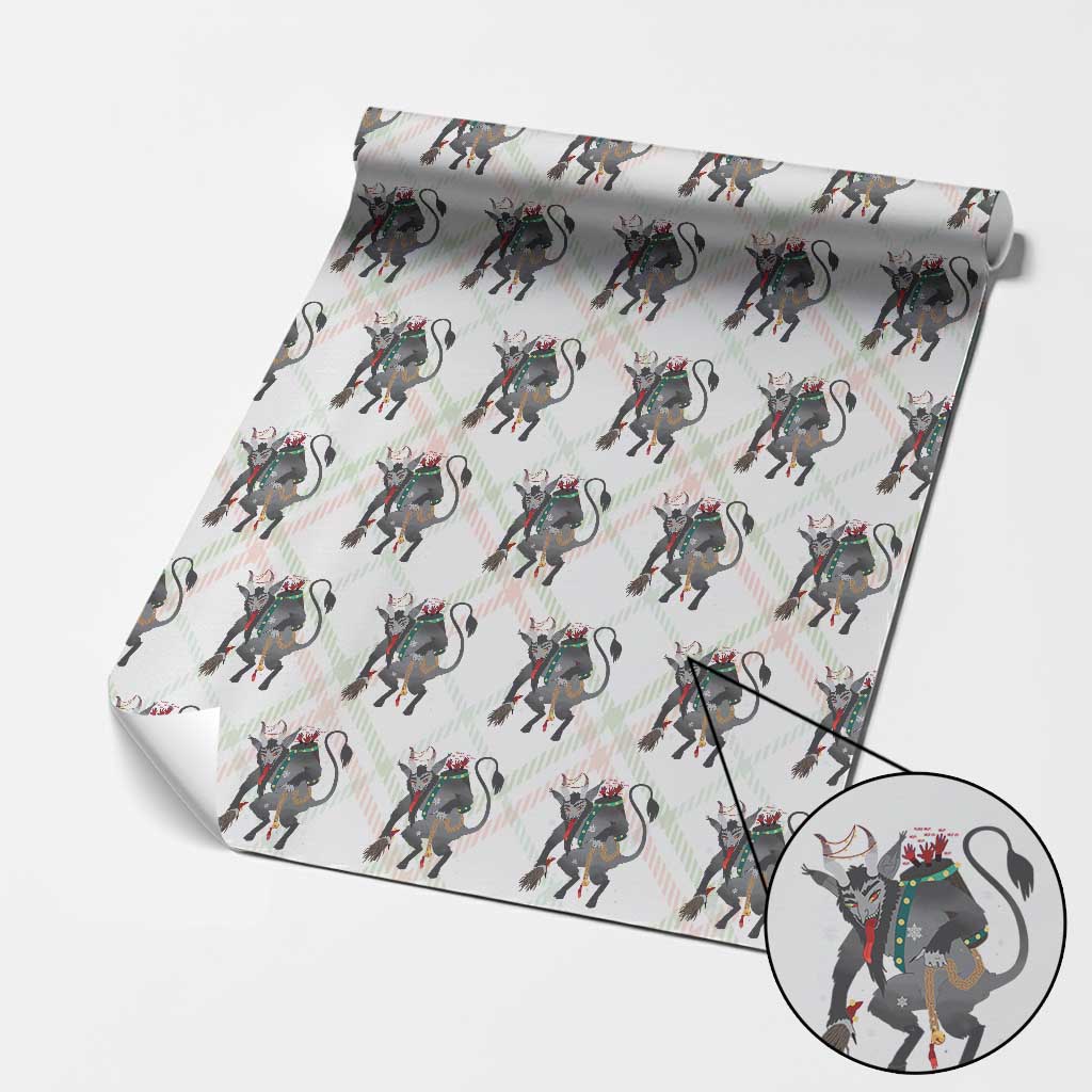 Xmas Merry Krampus Wrapping Paper Roll Naughty Horror Evil Xmas Psychobilly