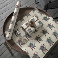 Xmas Merry Krampus Wrapping Paper Roll Naughty Horror Evil Xmas Psychobilly