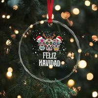 Xmas Mexico Feliz Navidad Crystal Glass Ornament Mexican Sugar Skulls Reindeer Santa TS09