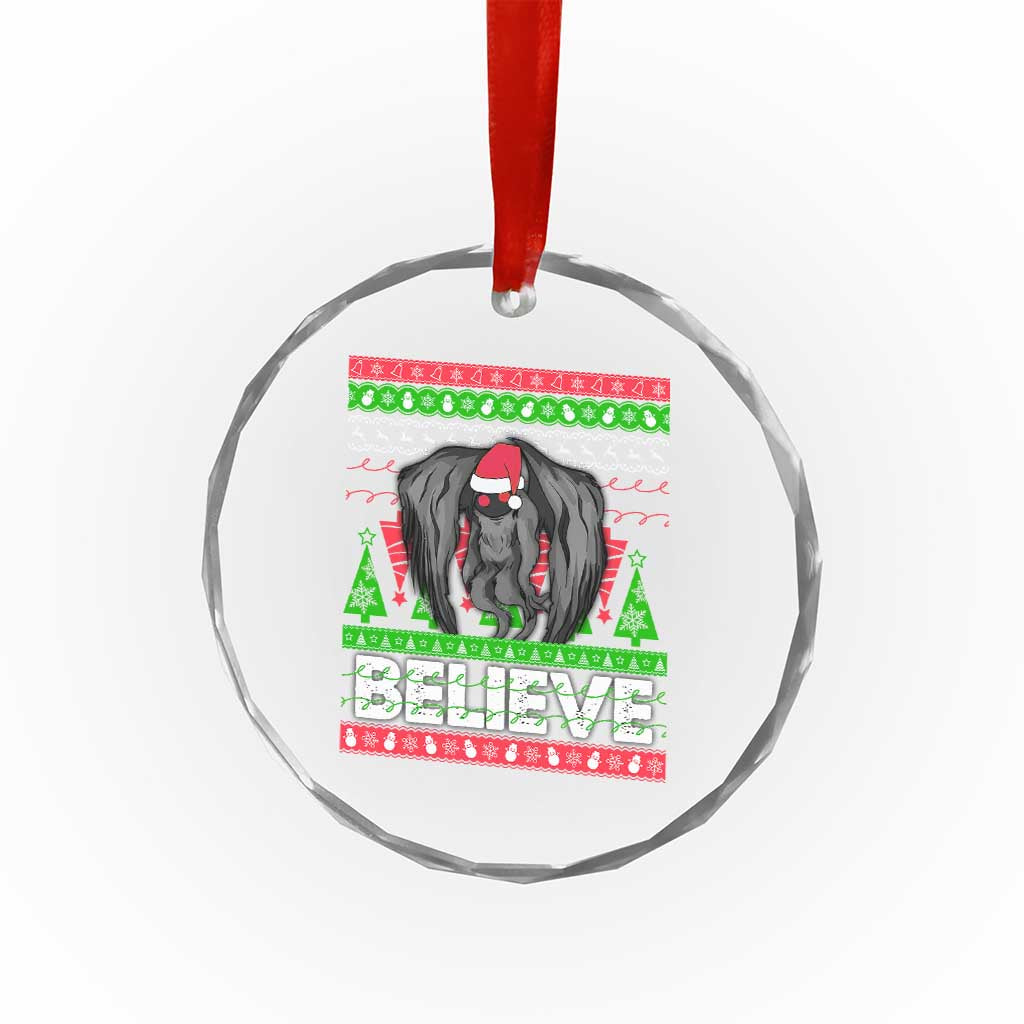 Xmas Mothman Crystal Glass Ornament Believe Cryptmas Cryptid Monster Point Pleasant TS02