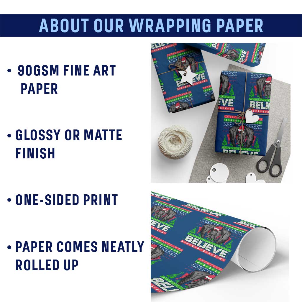 Xmas Mothman Wrapping Paper Roll Believe Cryptmas Cryptid Monster Point Pleasant