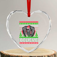Xmas Mothman Heart Crystal Glass Ornament Believe Cryptmas Cryptid Monster Point Pleasant - Wonder Print Shop