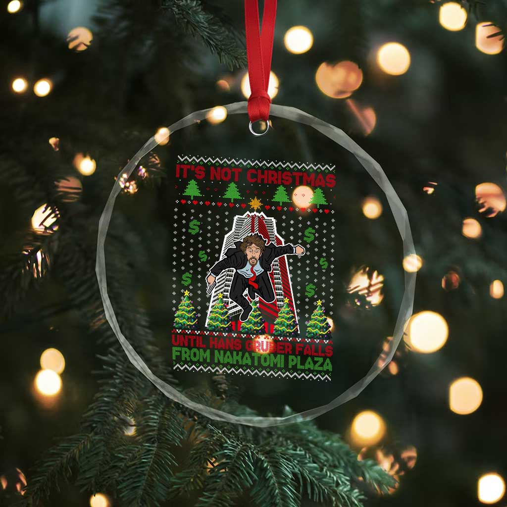 Xmas Nakatomi Plaza Crystal Glass Ornament It's Not Christmas Until Hans Gruber Falls TS09