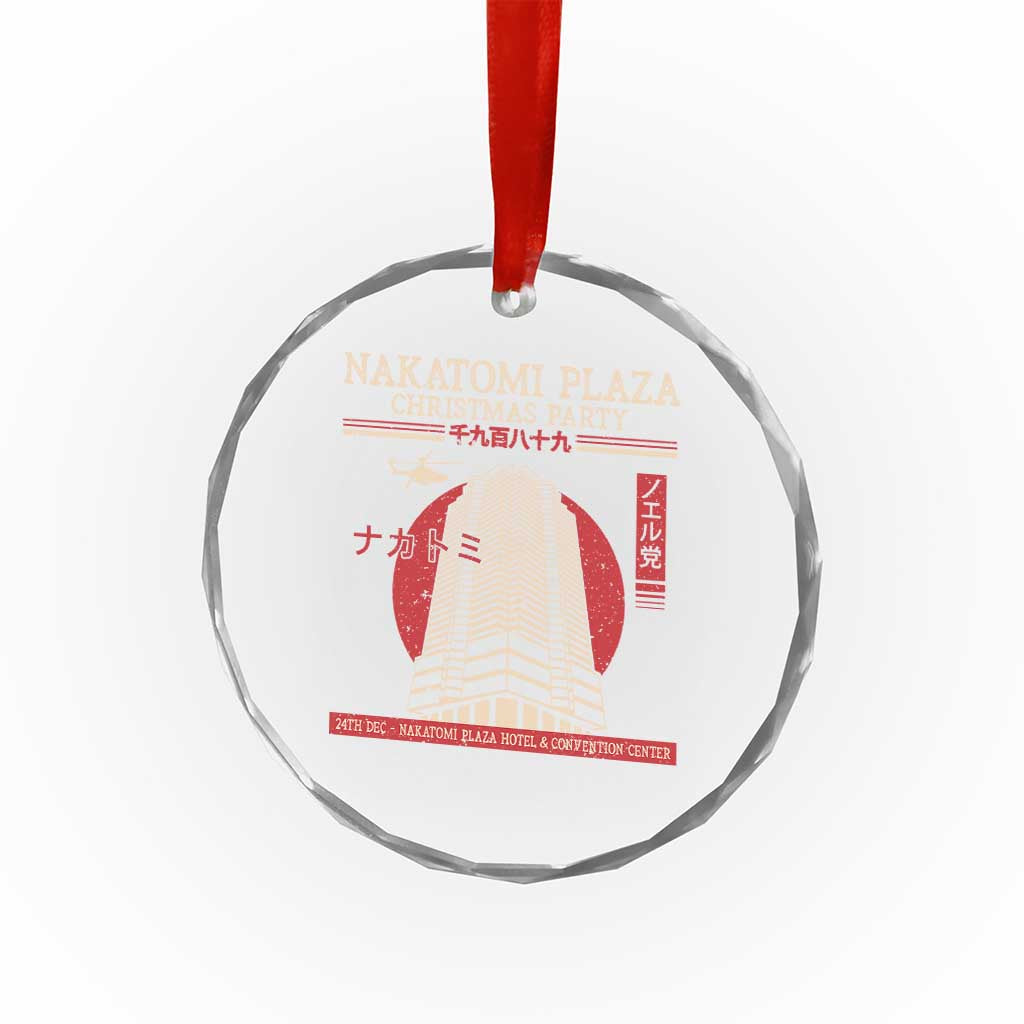 Xmas Nakatomi Plaza Crystal Glass Ornament Xmas Party 1988 Noel Vintage Japanese Style TS11