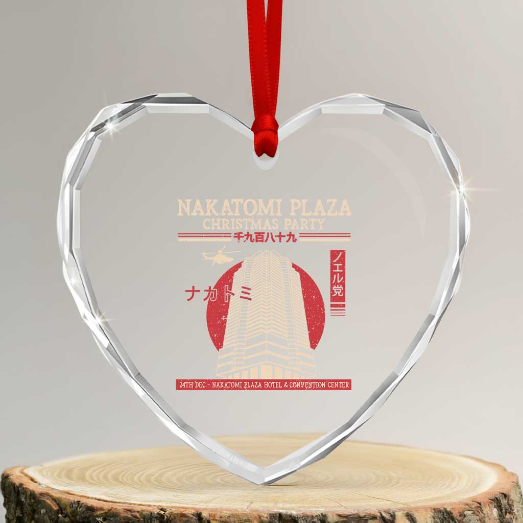 Xmas Nakatomi Plaza Heart Crystal Glass Ornament Xmas Party 1988 Noel Vintage Japanese Style - Wonder Print Shop