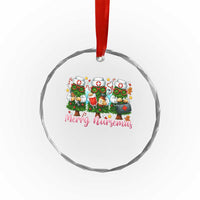 Xmas Nurse Crystal Glass Ornament Funny Merry Nursemas Pine Tree TS12