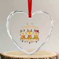Xmas Nurse Nicu Crew Tiny Reindeer Heart Crystal Glass Ornament - Wonder Print Shop