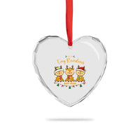 Xmas Nurse Nicu Crew Tiny Reindeer Heart Crystal Glass Ornament - Wonder Print Shop