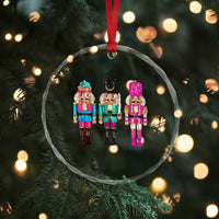 Xmas Nutcracker Crystal Glass Ornament Sequin Sparklle Festive Xmas Vintage TS02