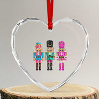Xmas Nutcracker Heart Crystal Glass Ornament Sequin Sparklle Festive Xmas Vintage - Wonder Print Shop
