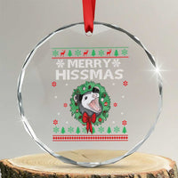 Xmas Opossum Merry Hissmas Crystal Glass Ornament TS09