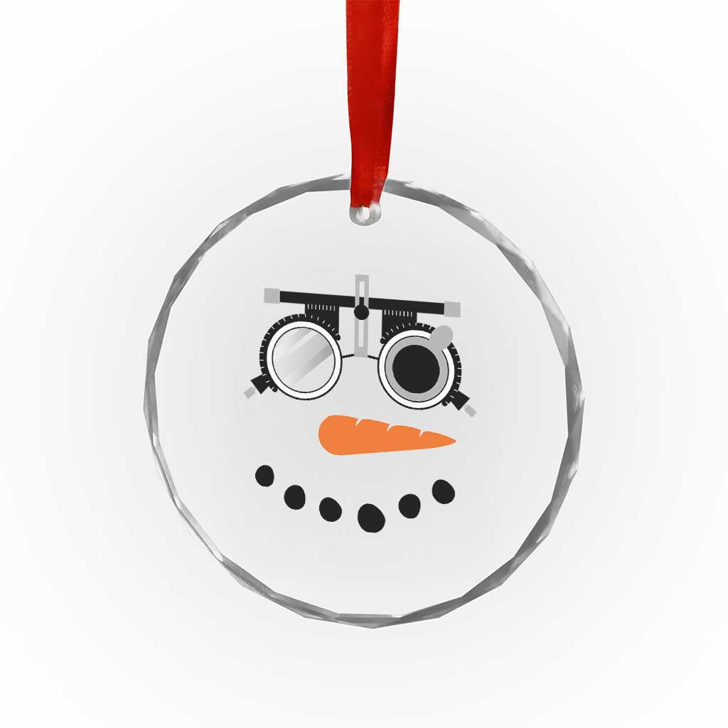 Xmas Optometry Crystal Glass Ornament Funny Snowman Optometrist Eye Doctor Ophthalmologist TS10
