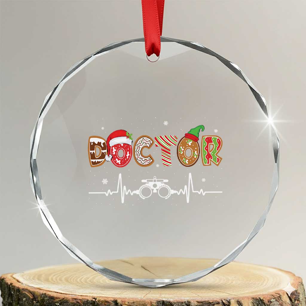 Xmas Optometry Crystal Glass Ornament Ophthalmologist Optometrist Eye Doctor Nurse Gift TS10