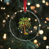 Xmas Palm Tree Lights Crystal Glass Ornament Tropical Hawaiian Holidays TS02