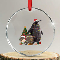 Xmas Pesto and Moo Deng Friendship Crystal Glass Ornament King Penguin Baby Hippo Viral Meme TS10