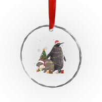 Xmas Pesto and Moo Deng Friendship Crystal Glass Ornament King Penguin Baby Hippo Viral Meme TS10