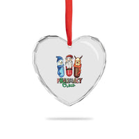 Xmas Pharmacist Heart Crystal Glass Ornament Snowman Reindeer Santa Pharmacy Crew - Wonder Print Shop