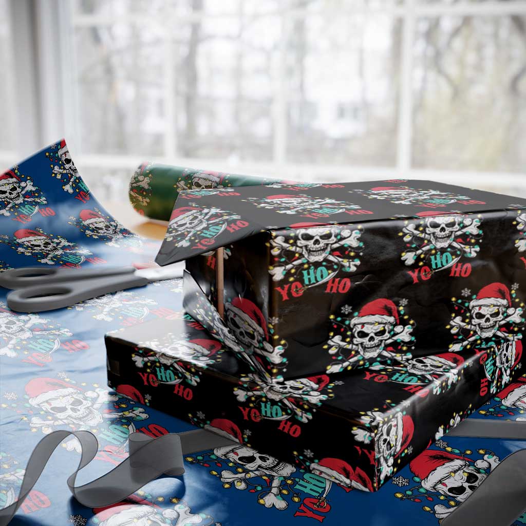 Xmas Pirate Skull Wrapping Paper Roll Yo Ho Ho Boat Cruise Xmas Crossbones