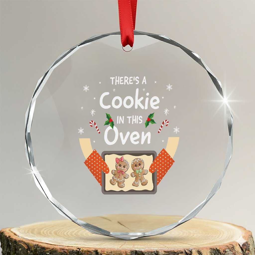 Xmas Pregnancy Crystal Glass Ornament Gingerbread Baby Cookie In This Oven TS09