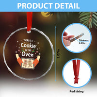 Xmas Pregnancy Crystal Glass Ornament Gingerbread Baby Cookie In This Oven TS09