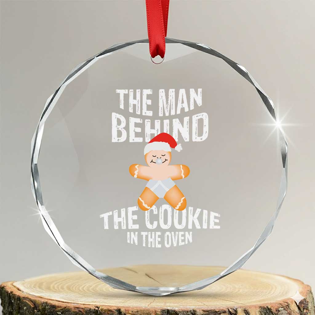 Xmas Pregnancy Crystal Glass Ornament The Man Behind The Cookie In The Oven Gingerbread Baby TS09