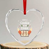 Xmas Pregnancy Heart Crystal Glass Ornament Gingerbread Baby Cookie In This Oven - Wonder Print Shop