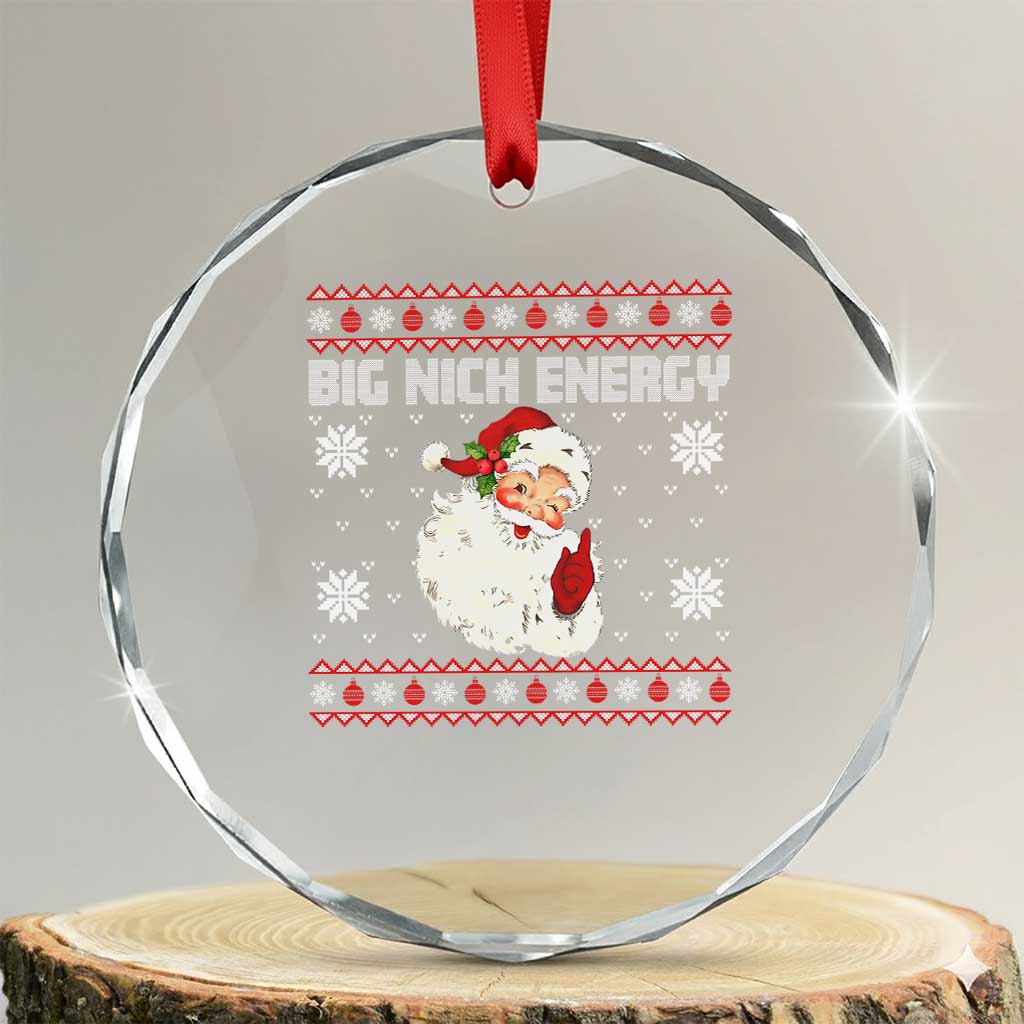 Xmas Santa Claus Crystal Glass Ornament Big Nick Energy Santa Ugly Xmas TS10