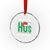 Xmas Santa Ho Ho Ho Crystal Glass Ornament There's Some Hos In This House - Wonder Print Shop