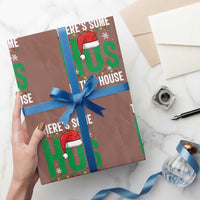 Xmas Santa Ho Ho Ho Wrapping Paper Roll There's Some Hos In This House