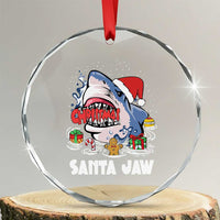 Xmas Shark Santa Jaws Crystal Glass Ornament TS09