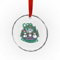 Xmas Snowman Crystal Glass Ornament Chillin With My Snowmies Cute Winter TS12