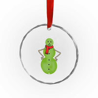 Xmas Snowman Crystal Glass Ornament Funny Angry Snowmen TS12
